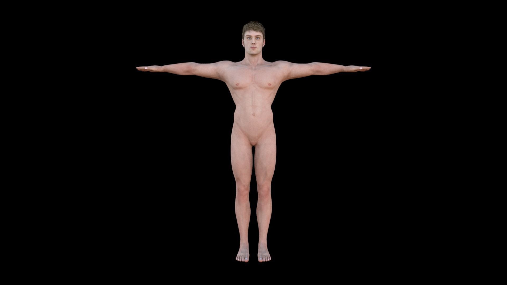 Human game ready rigged Low-poly 3D model_15