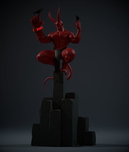 HellBoy devil statue 3D print model