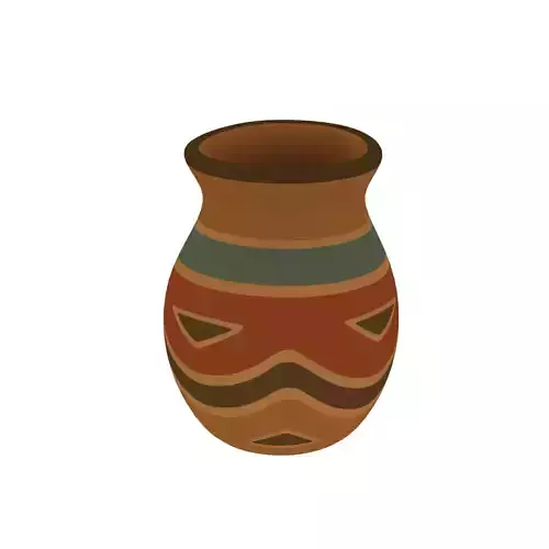 Clay vase 3D model