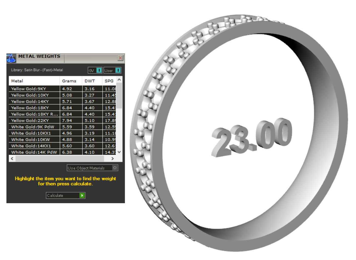 Eternity diamond ring 2 rows 3D print model_10
