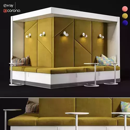 Restaurant And Office Lobi Seating-1 3D model