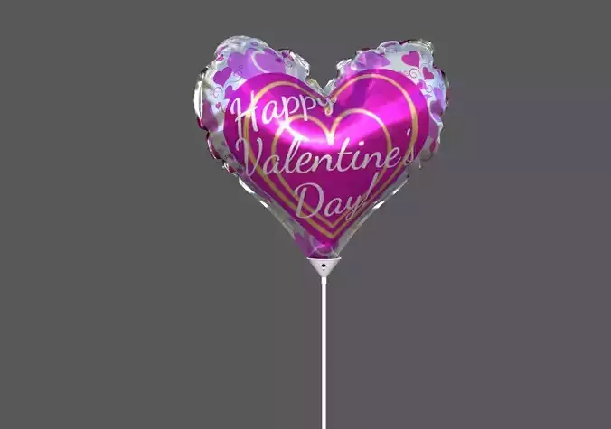 HEART BALLOON Low-poly 3D model