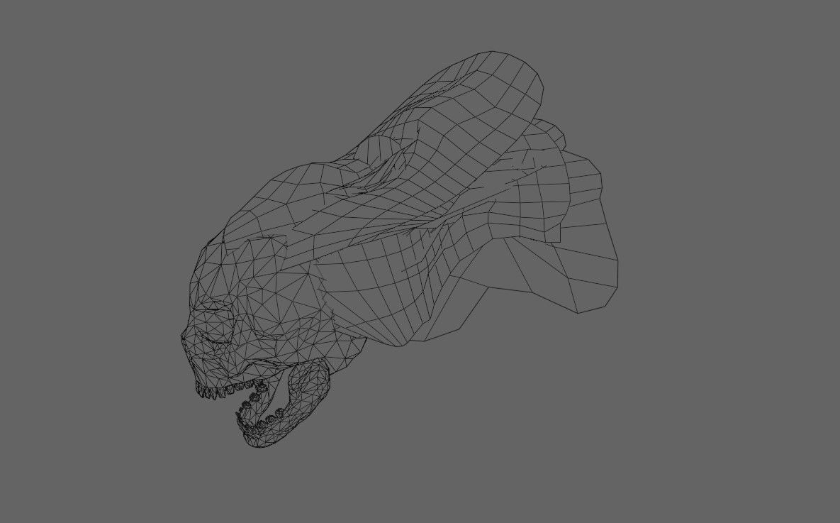 Fire Skull Head - Caveira de Fogo Low-poly 3D model_17