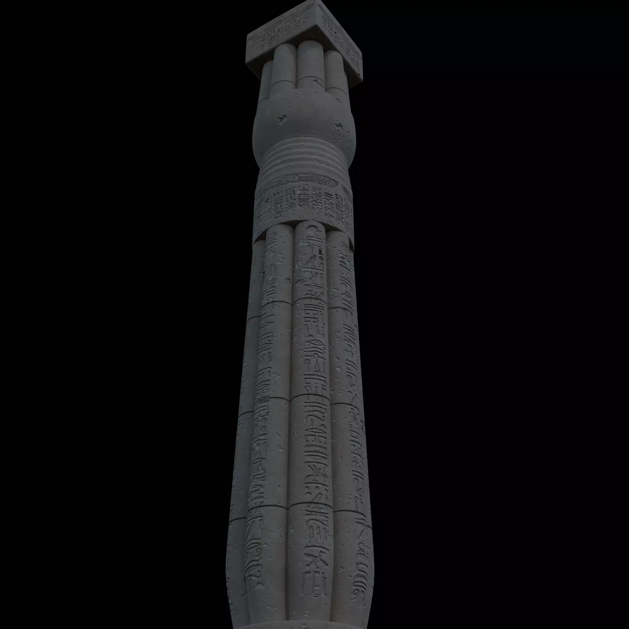 Ancient Egyptian Column 3D model_0