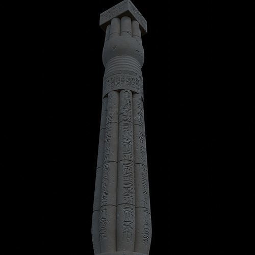 Ancient Egyptian Column 3D model