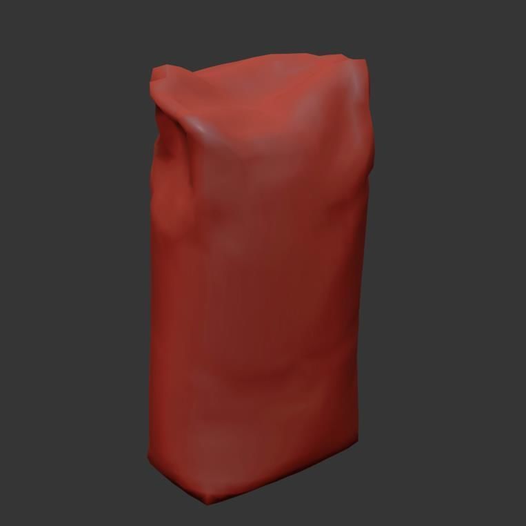 Dry building mix Low-poly 3D model_8