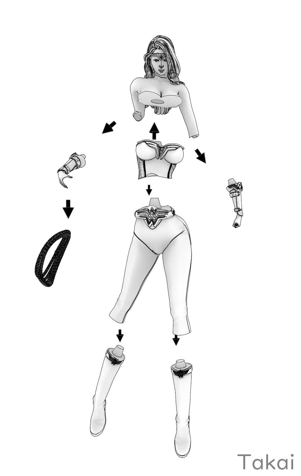 Wonder Woman Fan Art 3D Print Figurine 3D print model_4