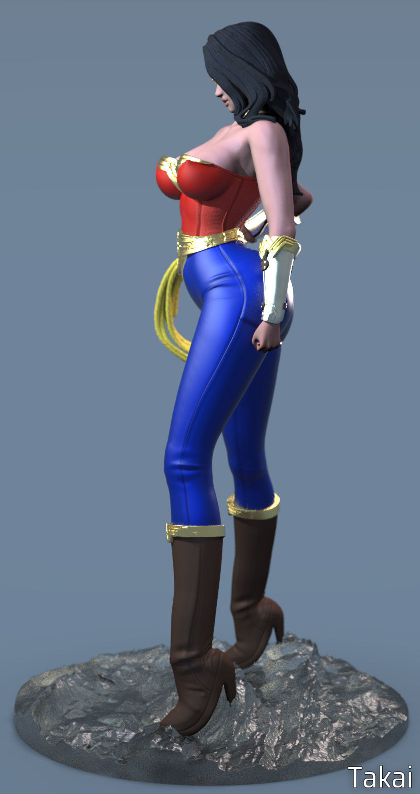 Wonder Woman Fan Art 3D Print Figurine 3D print model_23