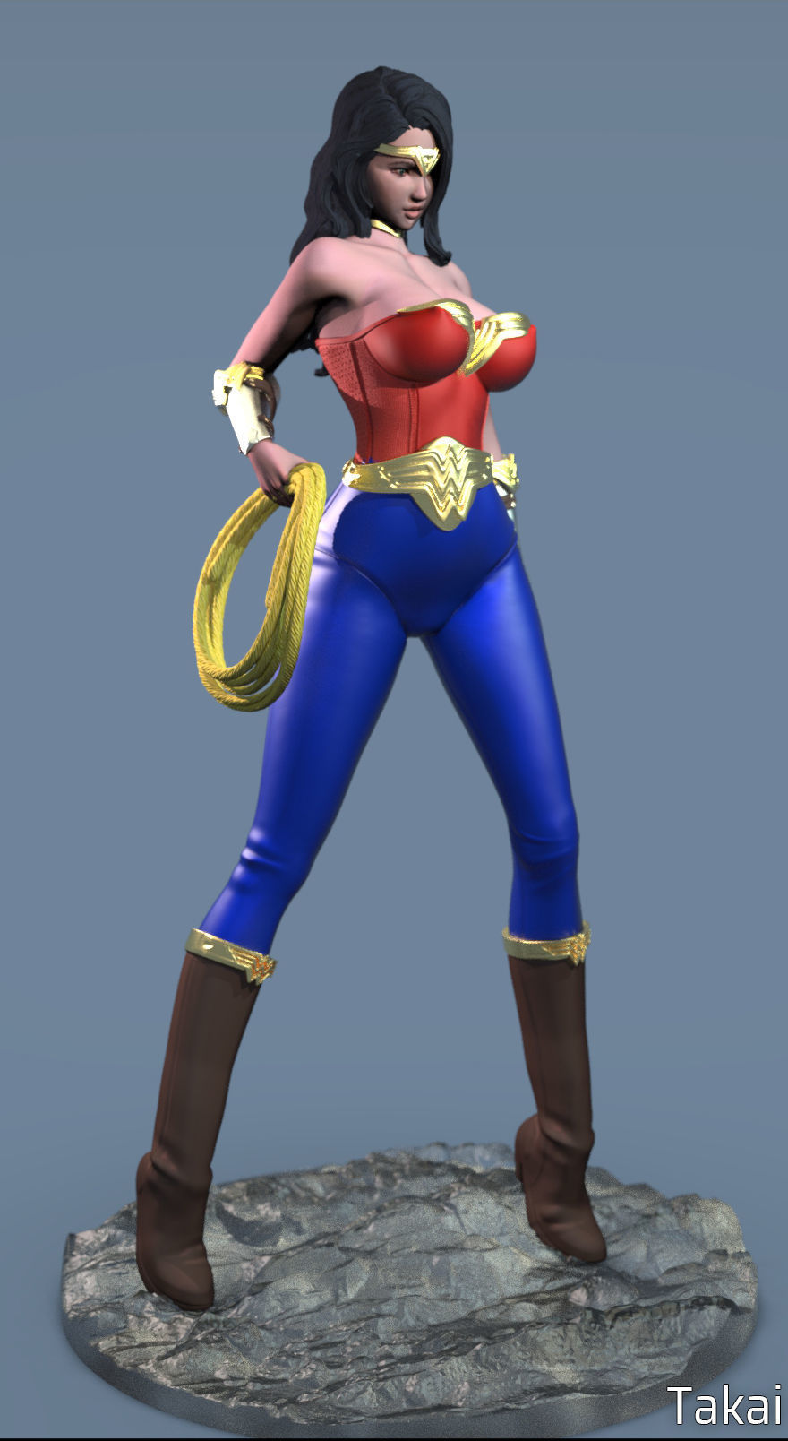 Wonder Woman Fan Art 3D Print Figurine 3D print model_3