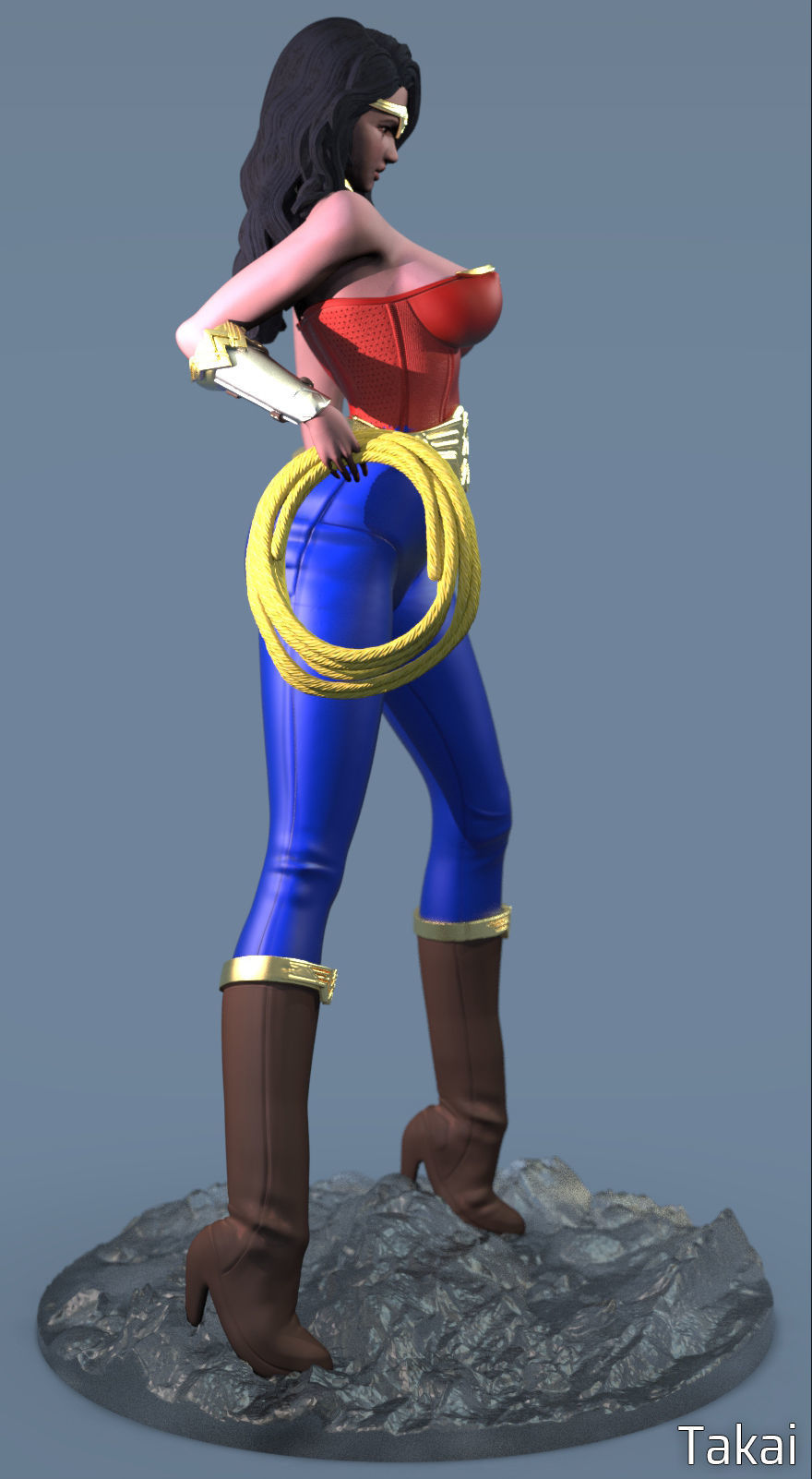 Wonder Woman Fan Art 3D Print Figurine 3D print model_26