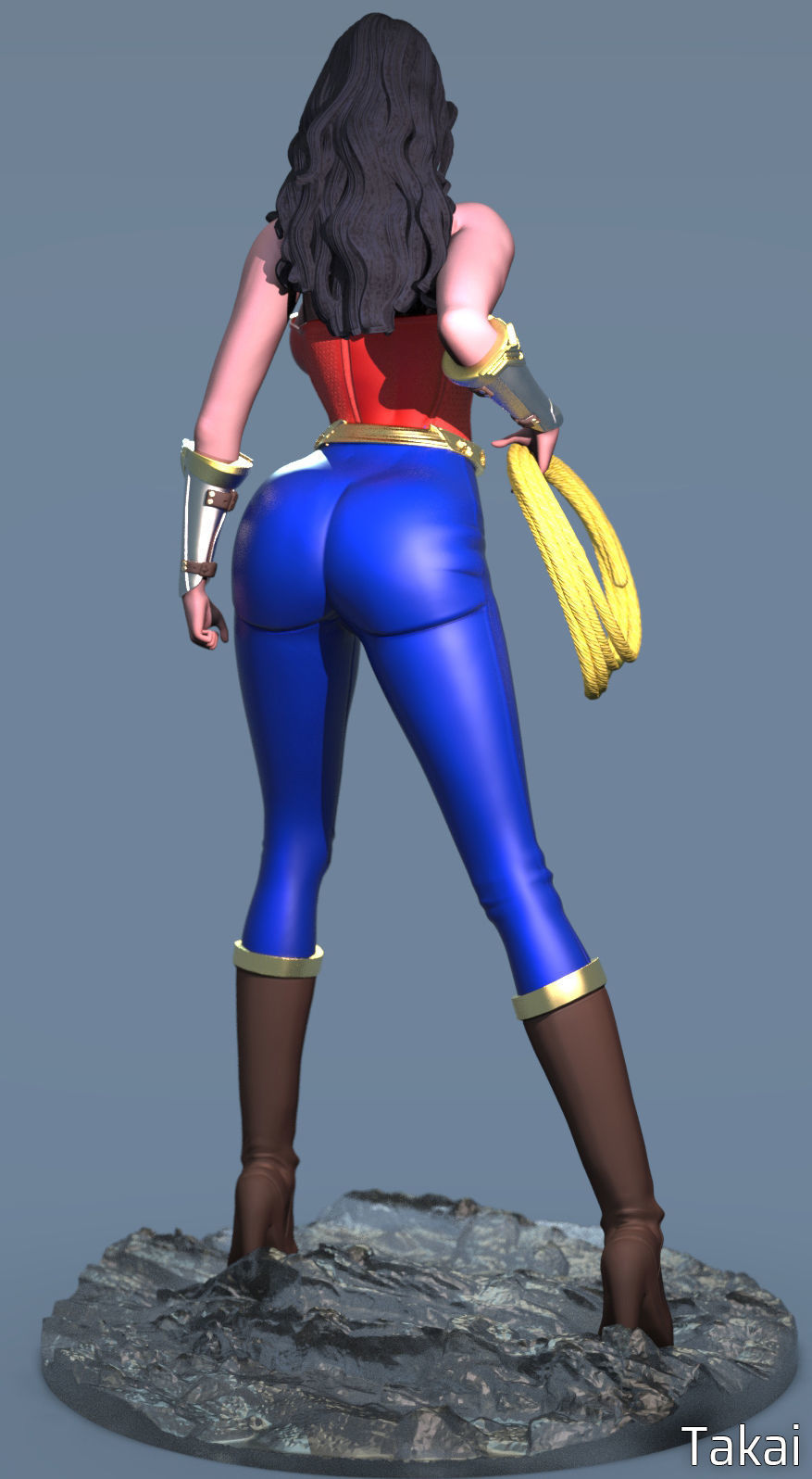 Wonder Woman Fan Art 3D Print Figurine 3D print model_25