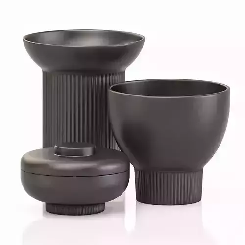 Set of black vases HM