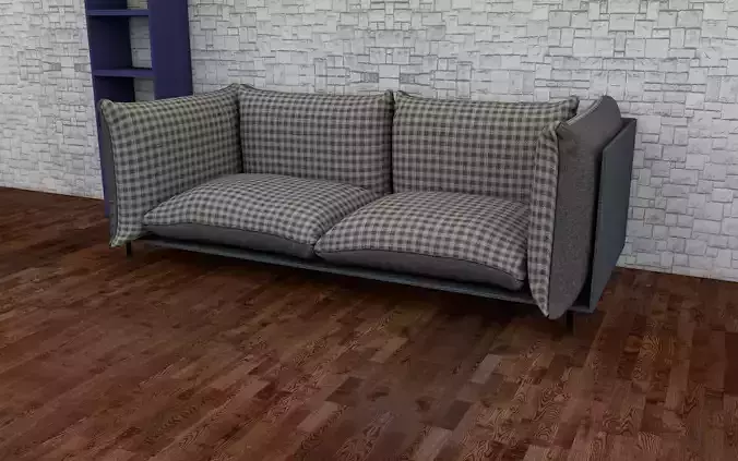 soft sofa made of pillows