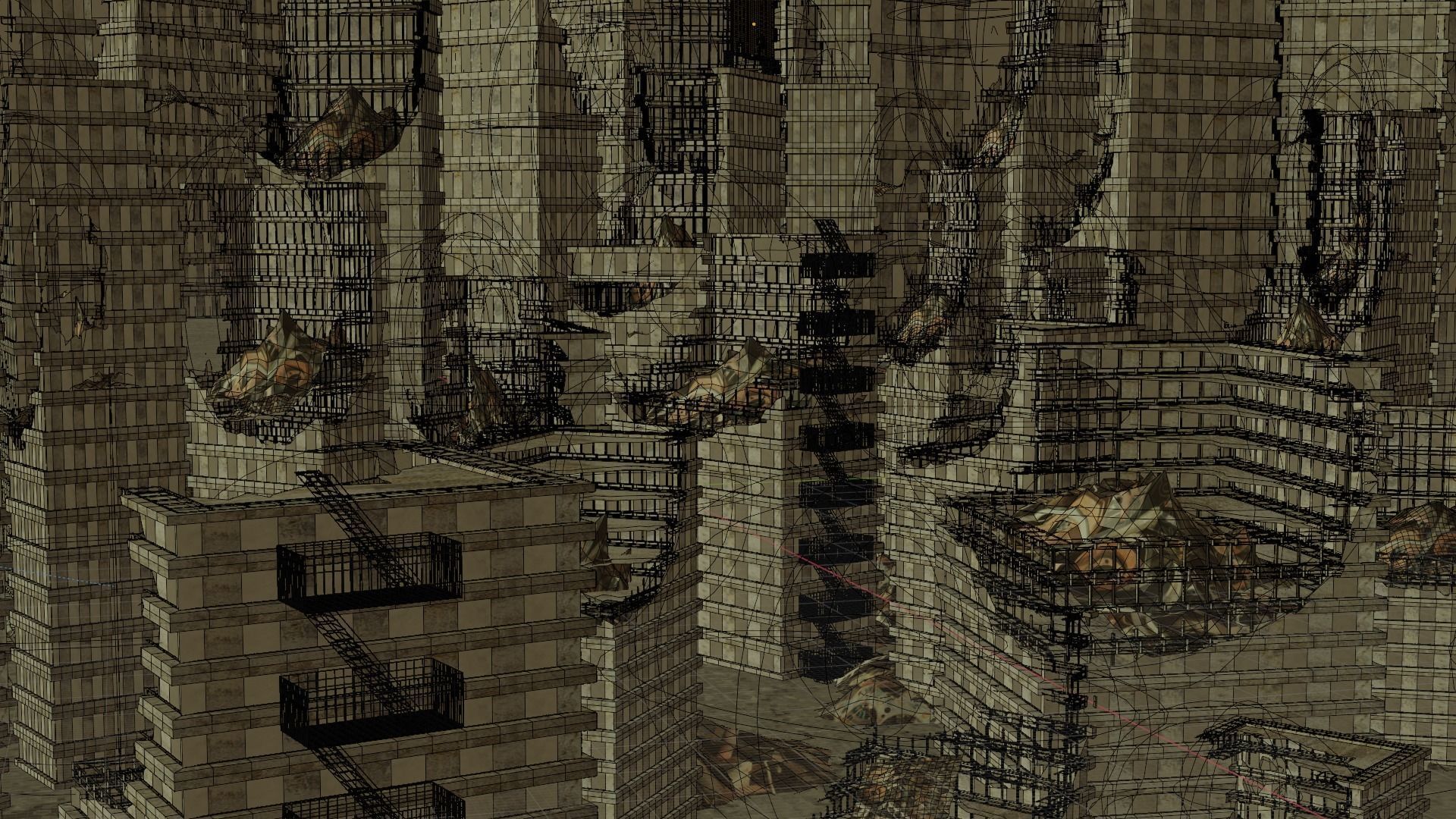 Apocalyptic City Free low-poly 3D model_6