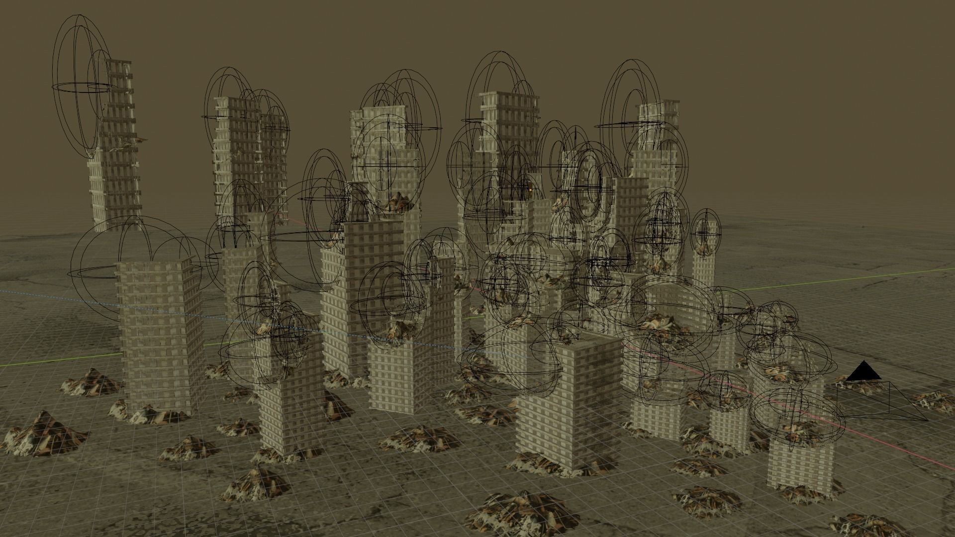 Apocalyptic City Free low-poly 3D model_8