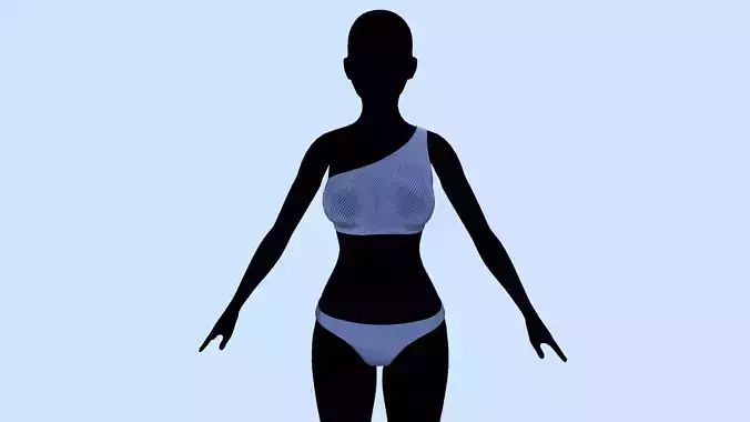 Swimsuit silhouette of woman in