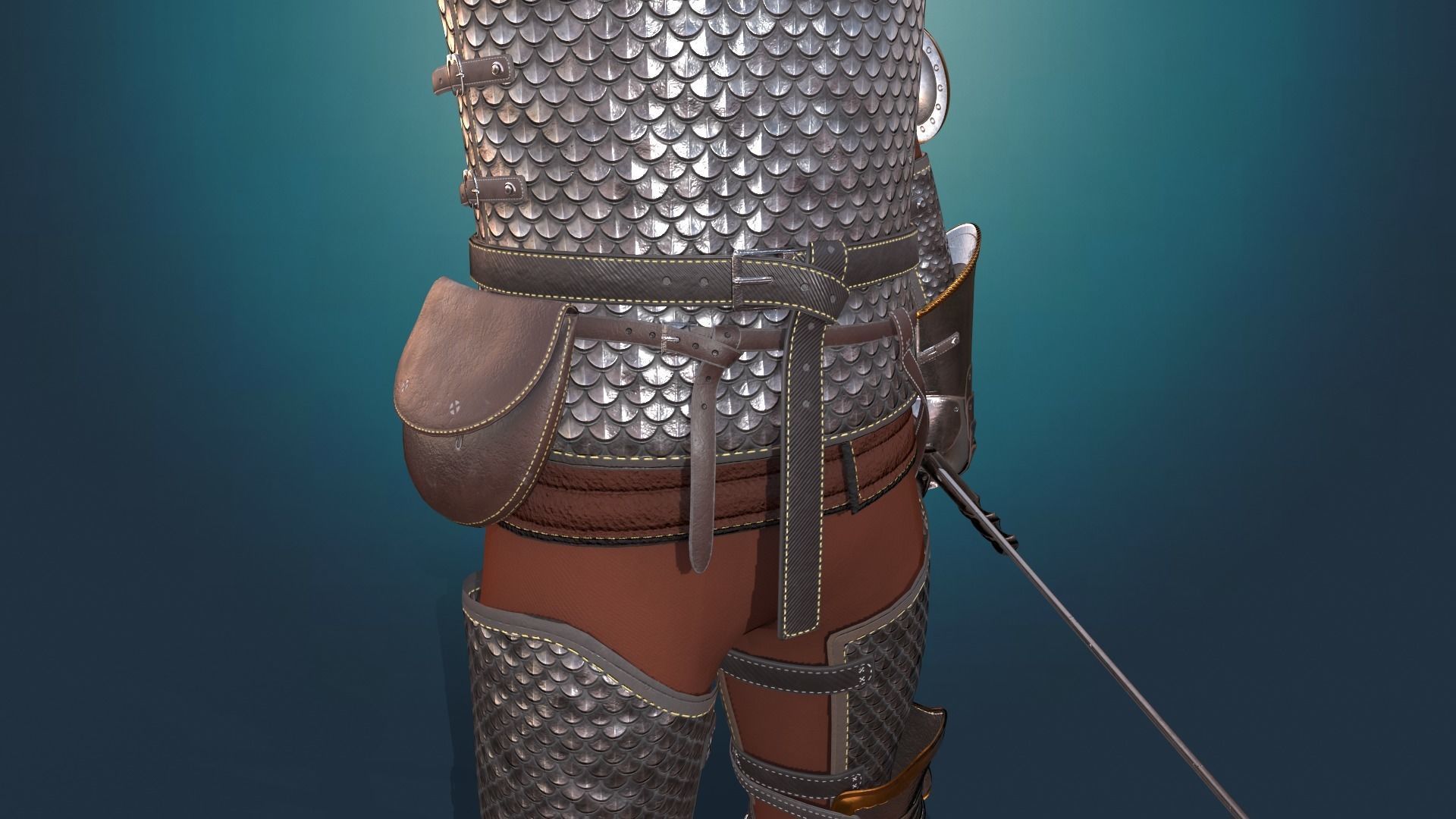 TAB Medieval Knight - 6B - Skin1 Low-poly 3D model_12
