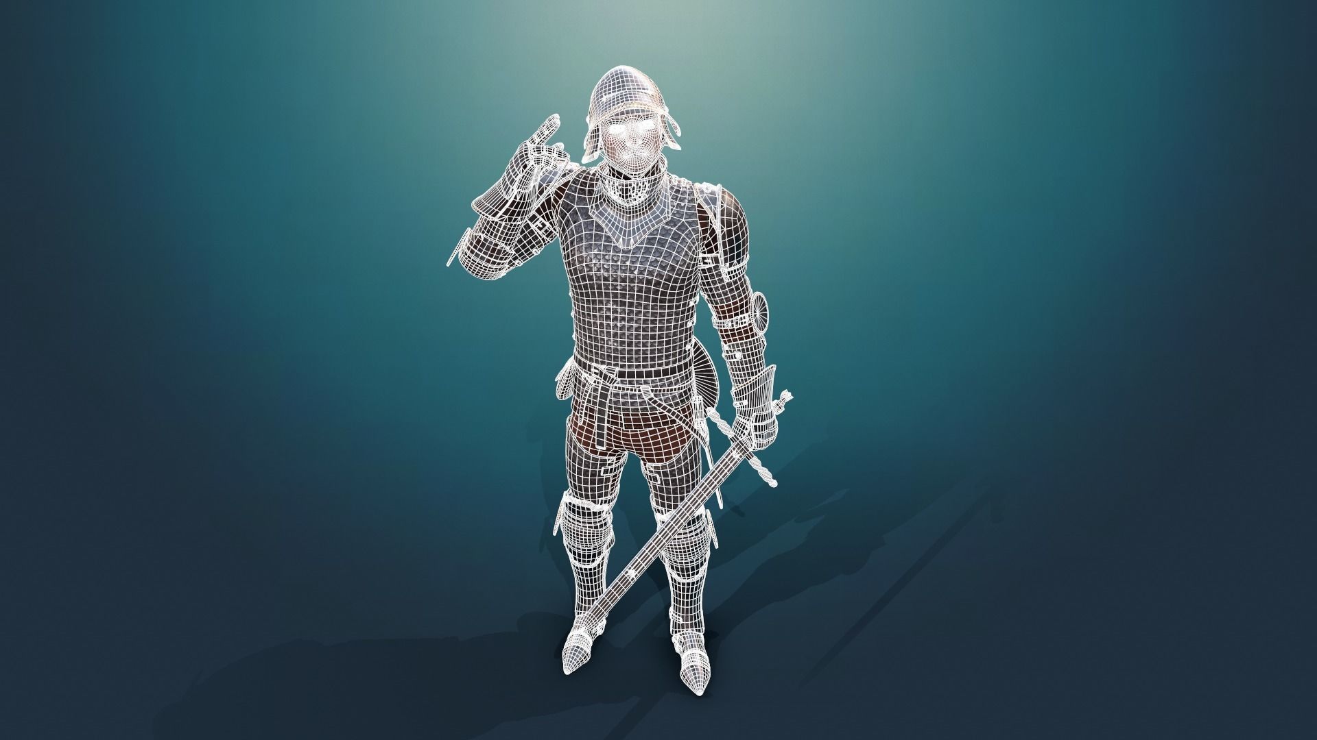 TAB Medieval Knight - 6B - Skin1 Low-poly 3D model_4