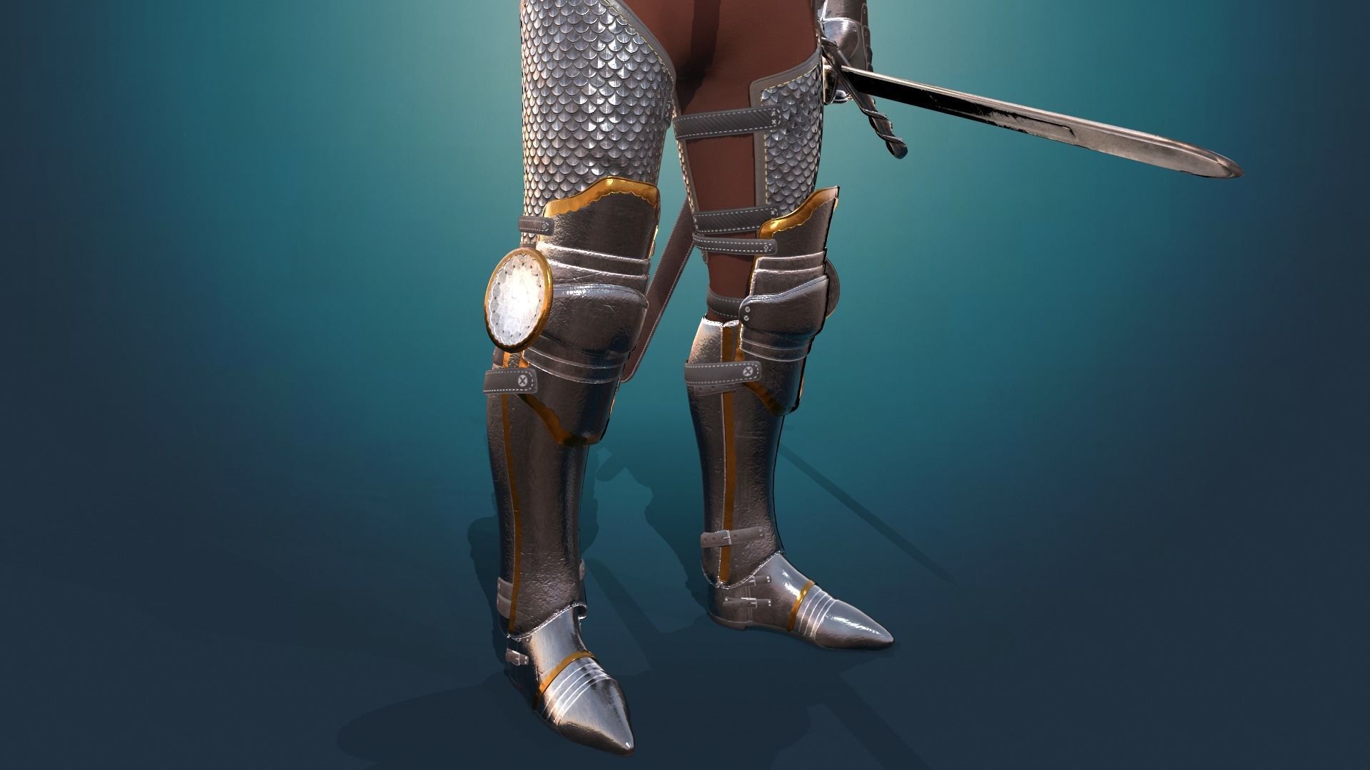 TAB Medieval Knight - 6B - Skin1 Low-poly 3D model_15