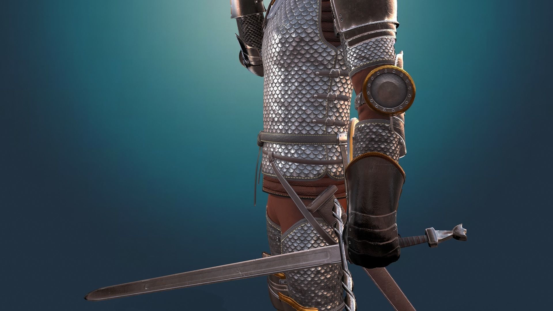 TAB Medieval Knight - 6B - Skin1 Low-poly 3D model_14