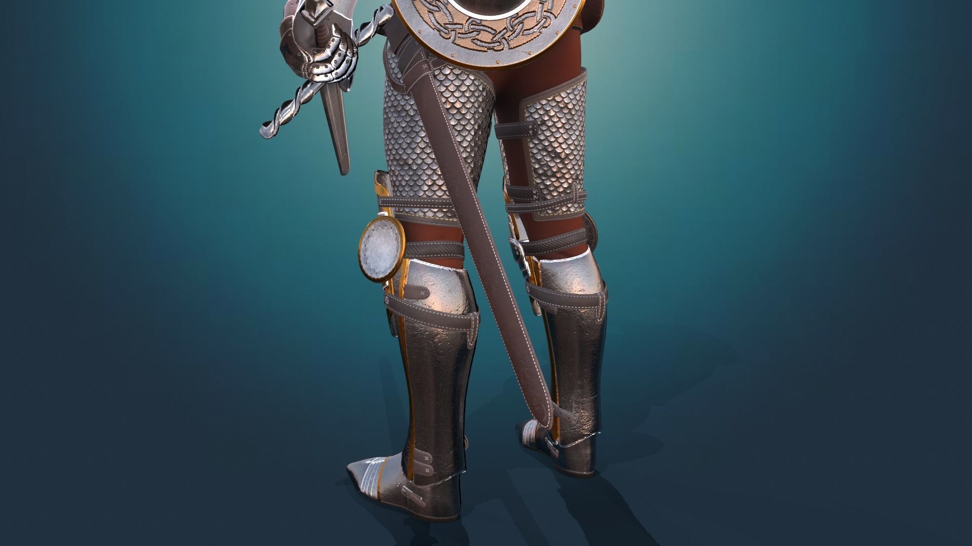 TAB Medieval Knight - 6B - Skin1 Low-poly 3D model_16