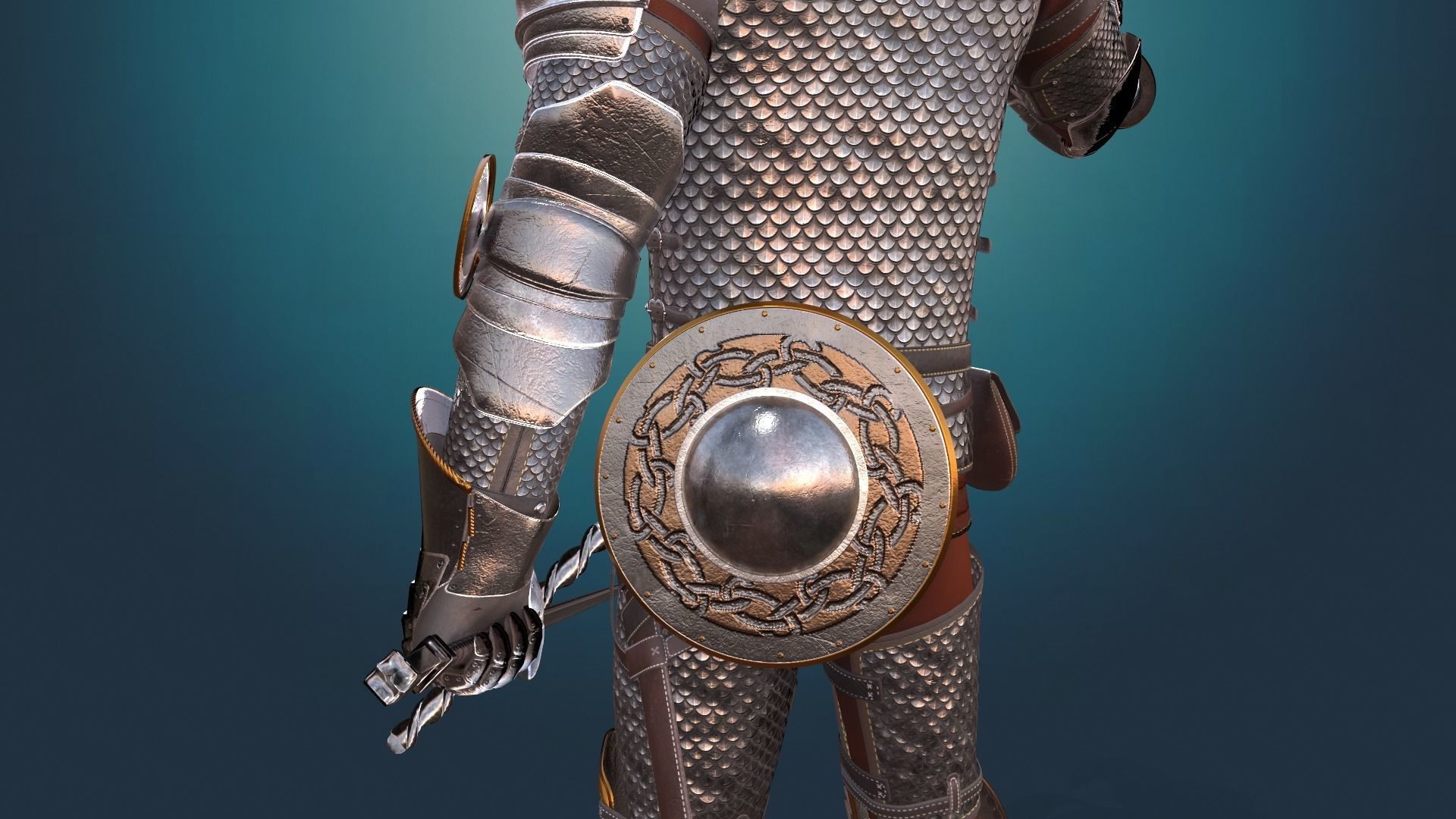 TAB Medieval Knight - 6B - Skin1 Low-poly 3D model_11