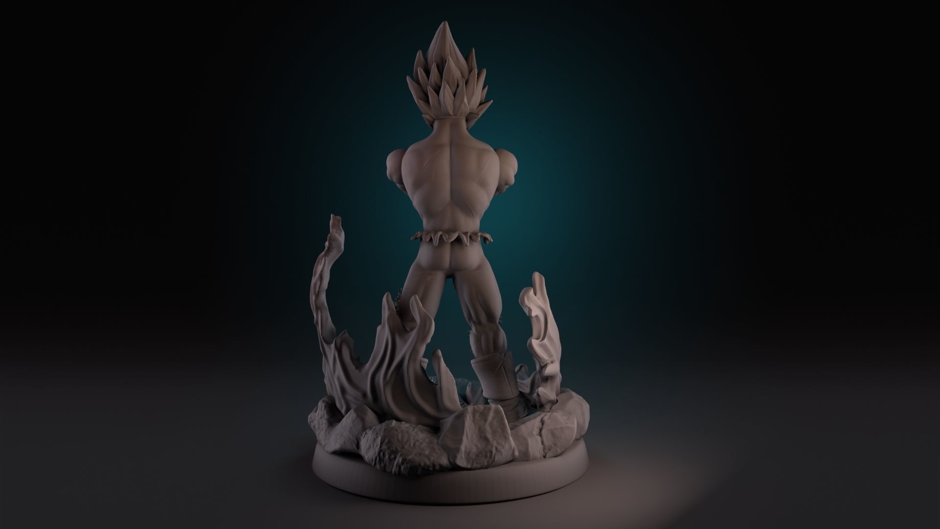 Vegeta ssj blue 3D print model_2