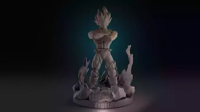 Vegeta ssj blue 3D print model Vegeta ssj blue 3D print model