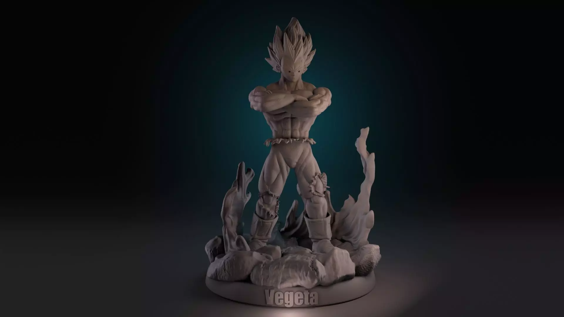 Vegeta ssj blue 3D print model_0