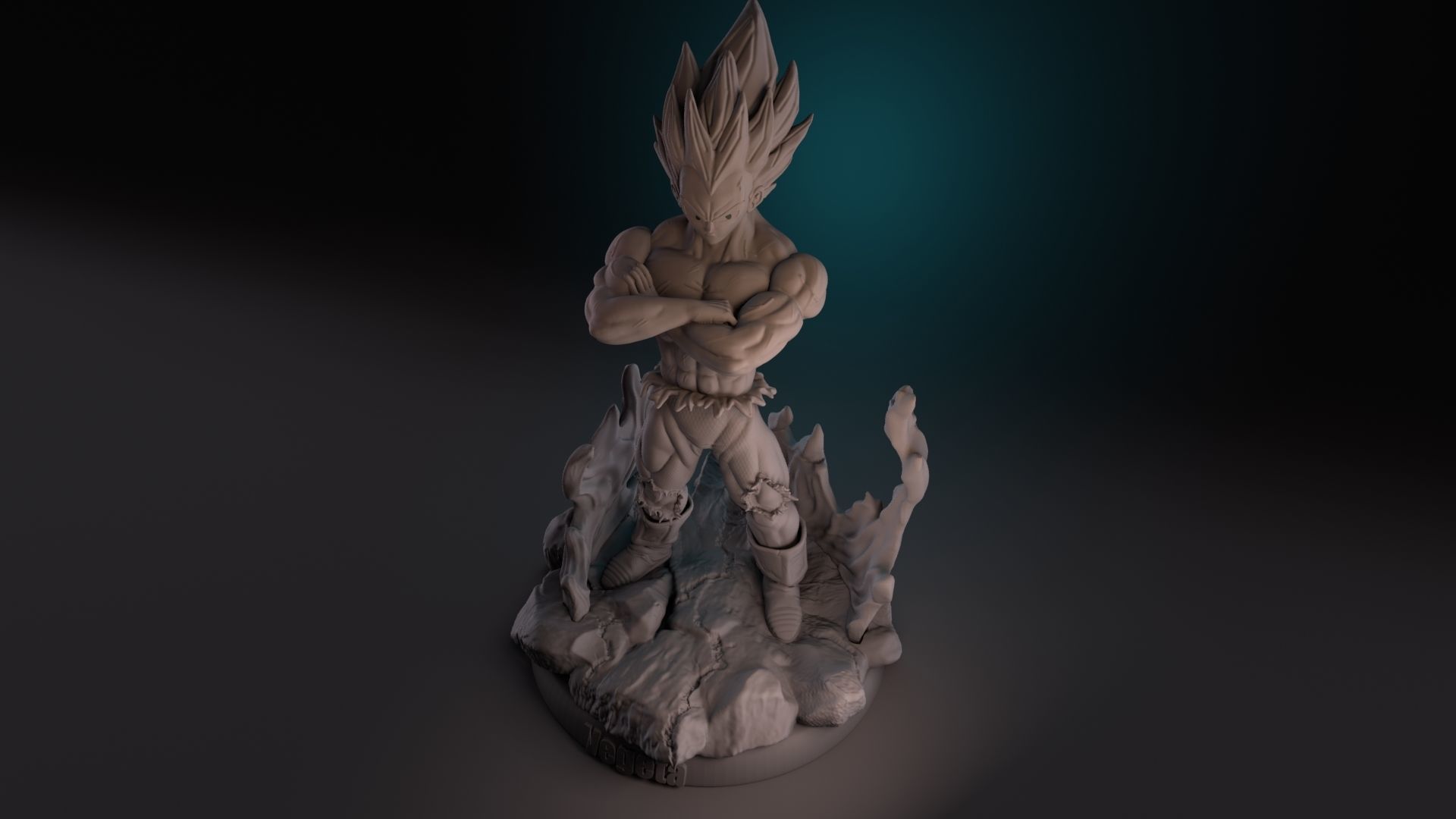 Vegeta ssj blue 3D print model_4