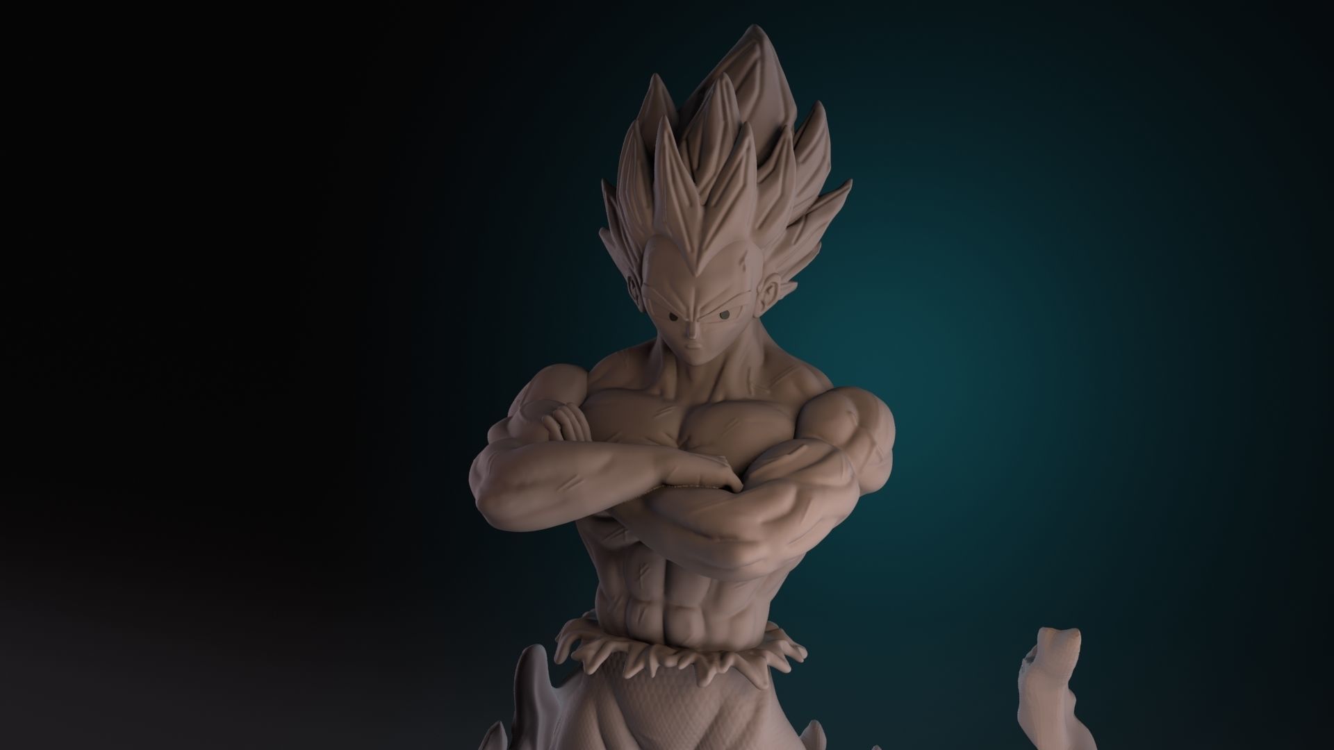 Vegeta ssj blue 3D print model_3