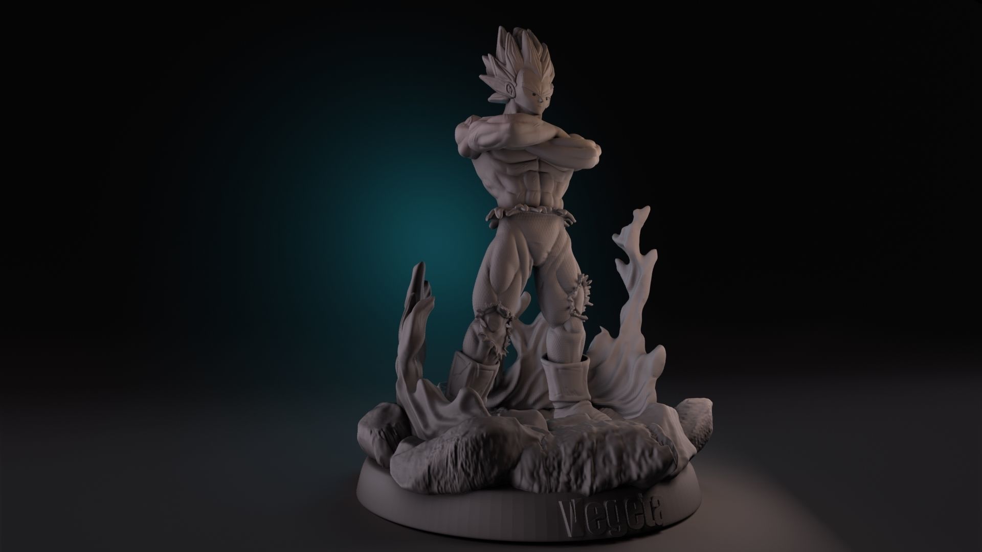 Vegeta ssj blue 3D print model_5