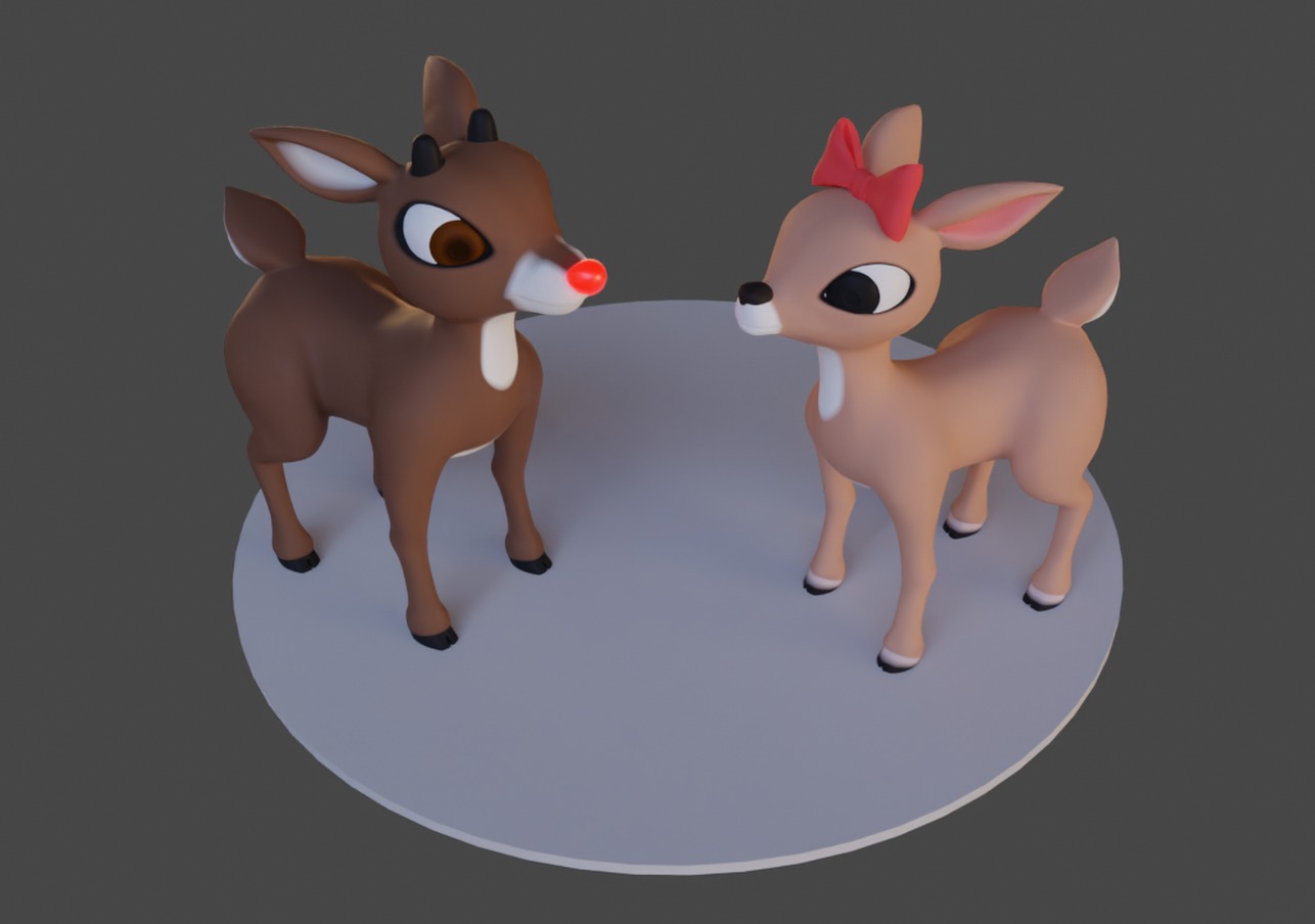 Rudolph the red nosed reindeer 3D print model_2