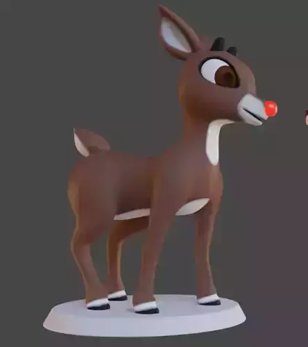 Rudolph the red nosed reindeer 3D print model