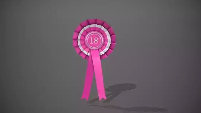 18th Birthday Rosette Badge