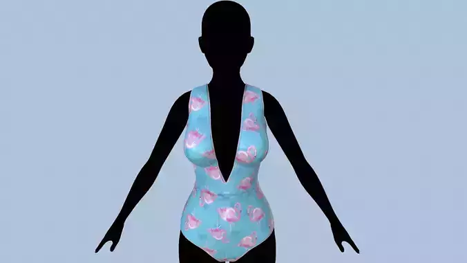 Swimsuit 4 silhouette of woman