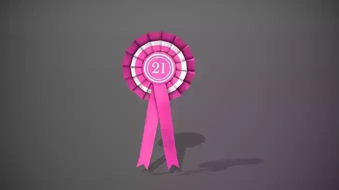 21st Birthday Rosette Badge