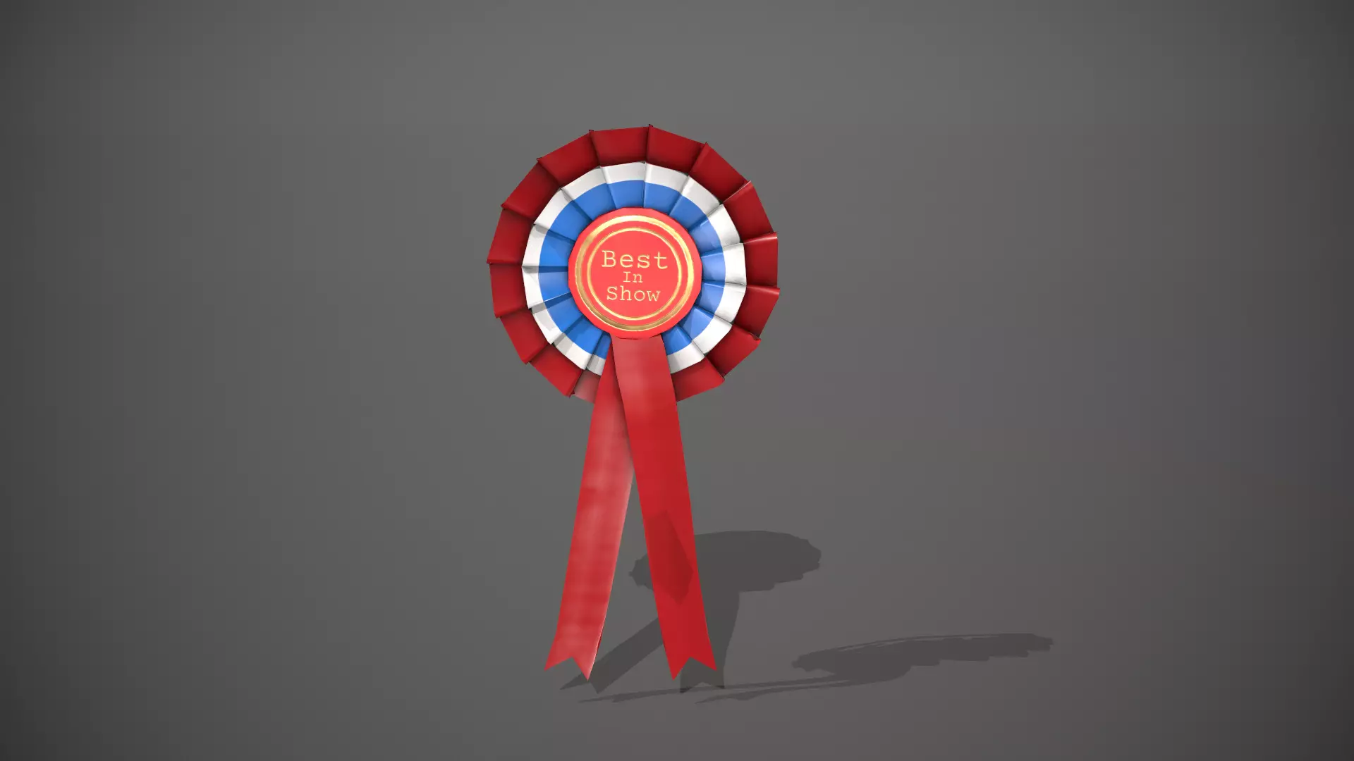 Best in Show Rosette Badge Medal Low-poly 3D model