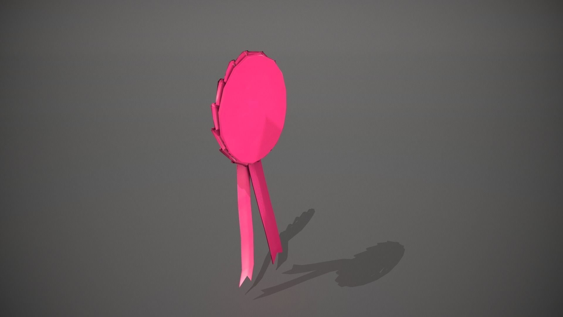 Birthday Girl Rosette Badge Low-poly 3D model_7