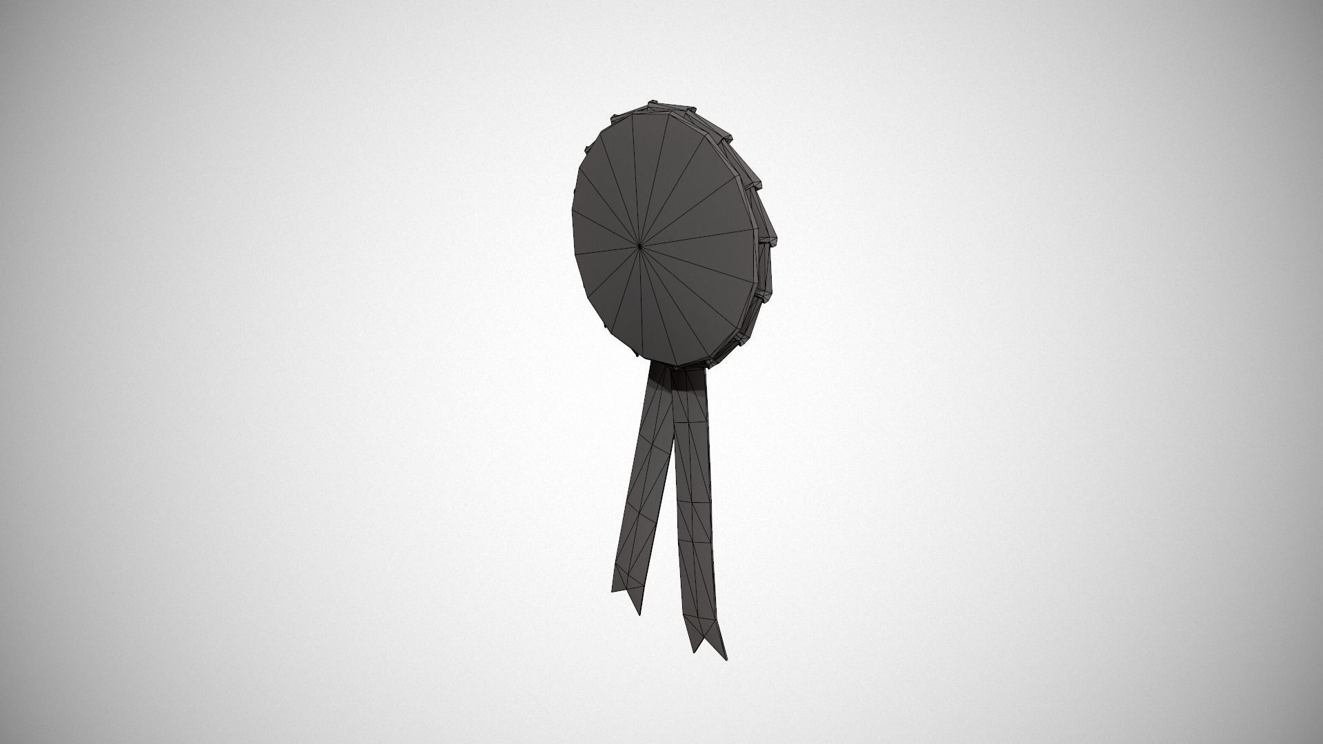 Birthday Girl Rosette Badge Low-poly 3D model_16