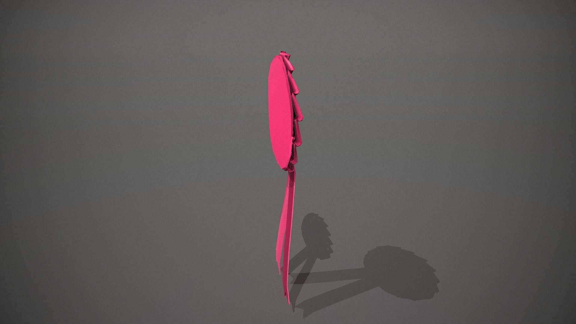 Birthday Girl Rosette Badge Low-poly 3D model_3