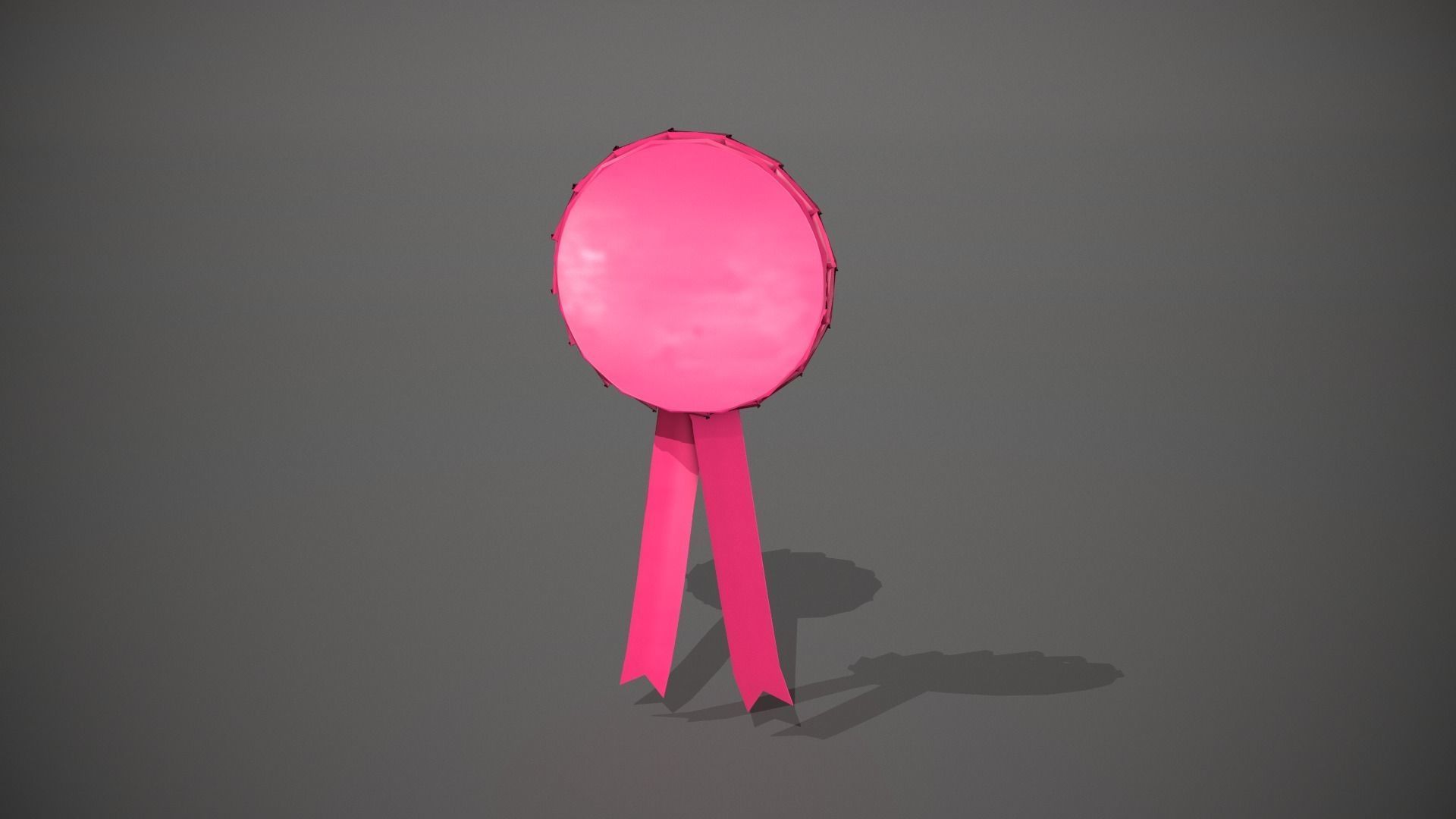Birthday Girl Rosette Badge Low-poly 3D model_5