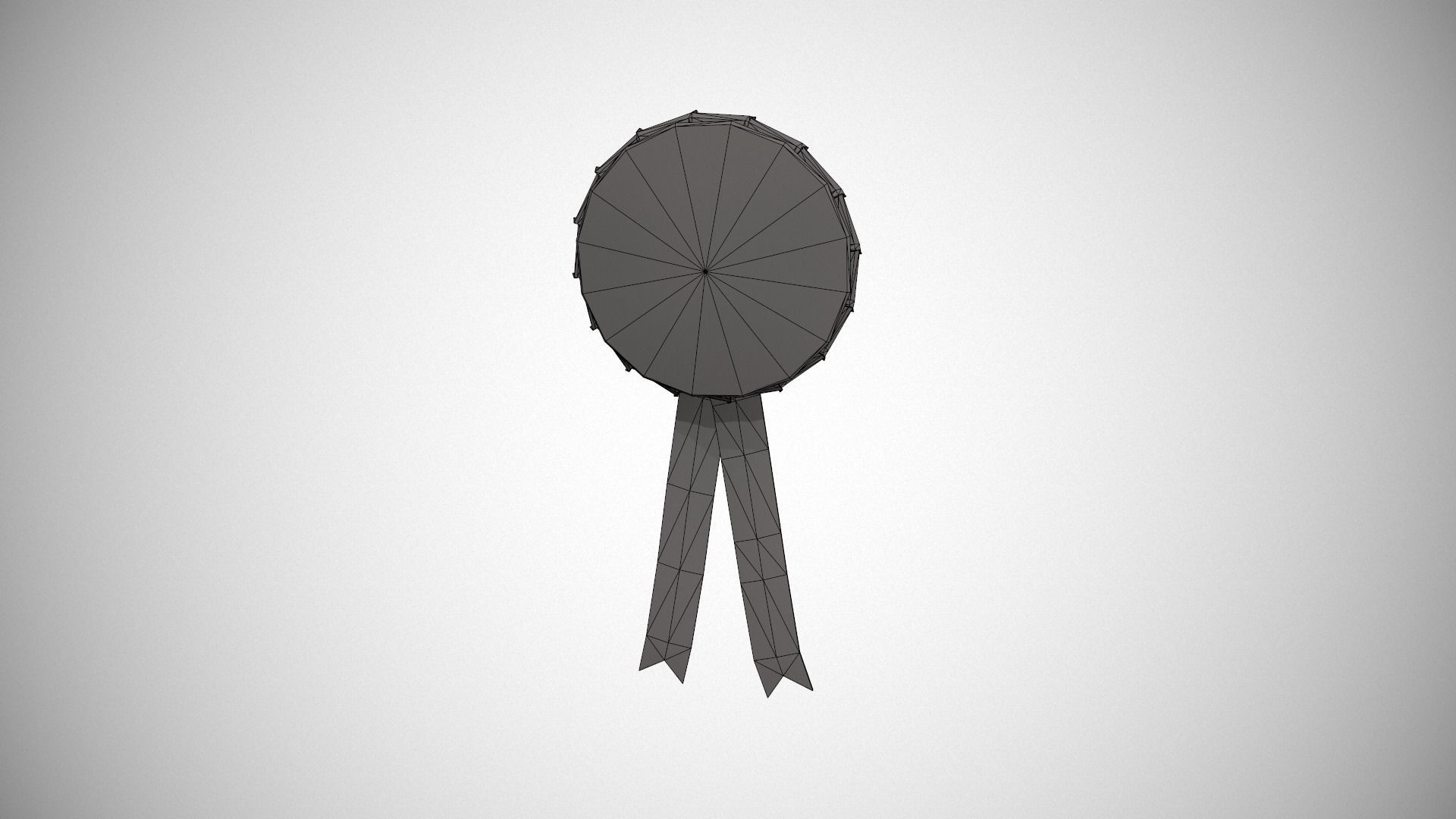 Birthday Girl Rosette Badge Low-poly 3D model_17