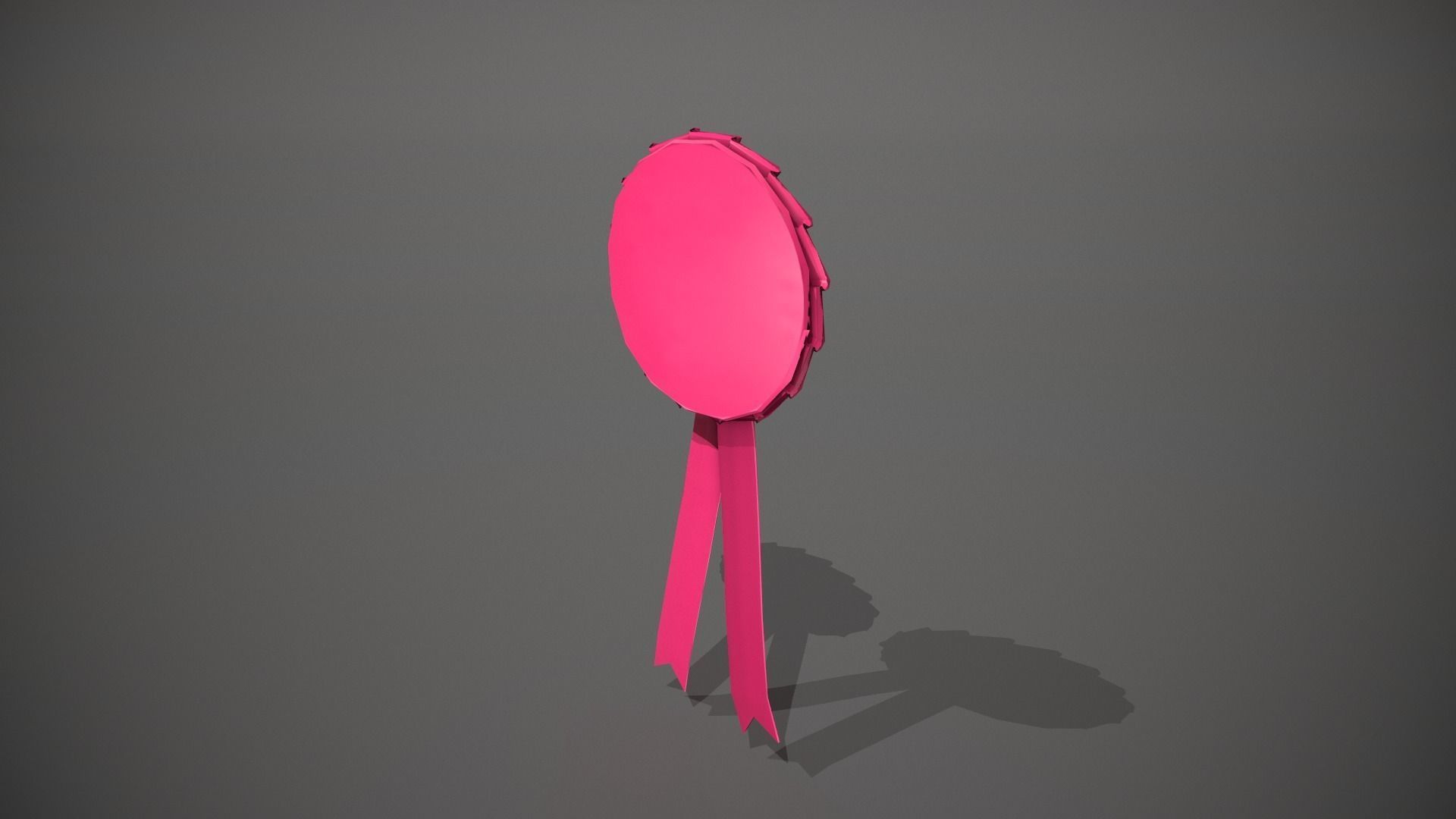 Birthday Girl Rosette Badge Low-poly 3D model_4