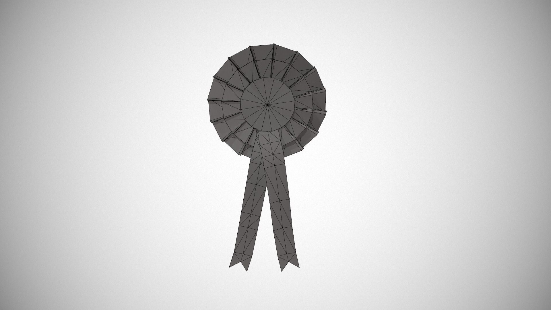 Birthday Girl Rosette Badge Low-poly 3D model_12