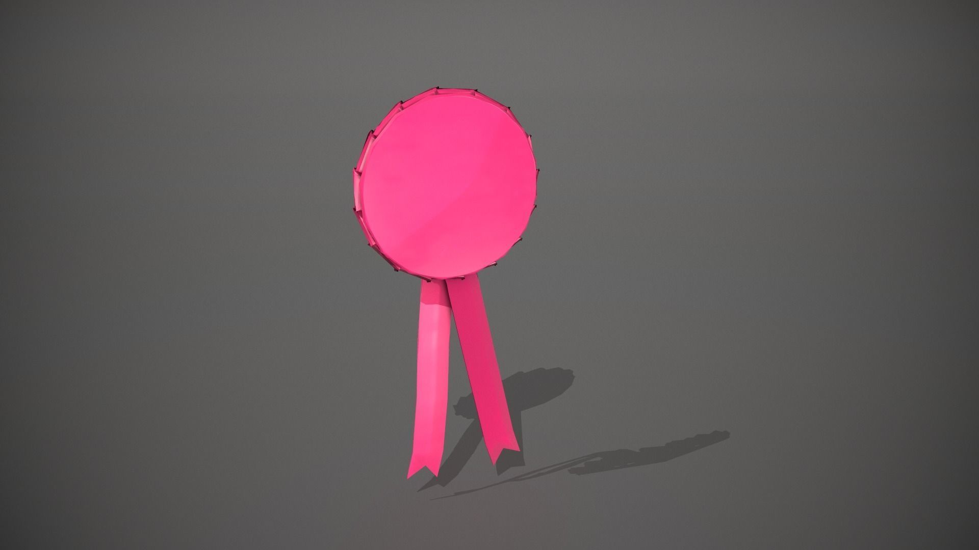 Birthday Girl Rosette Badge Low-poly 3D model_6