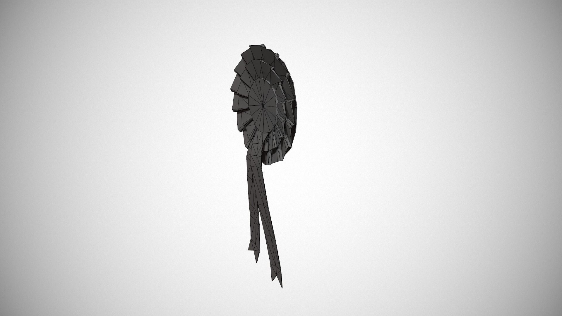 Birthday Girl Rosette Badge Low-poly 3D model_21