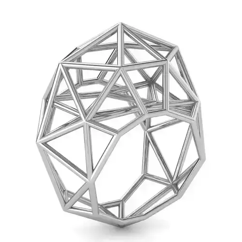 Geometry Tech Style Ring 3D Print Model 3D print model