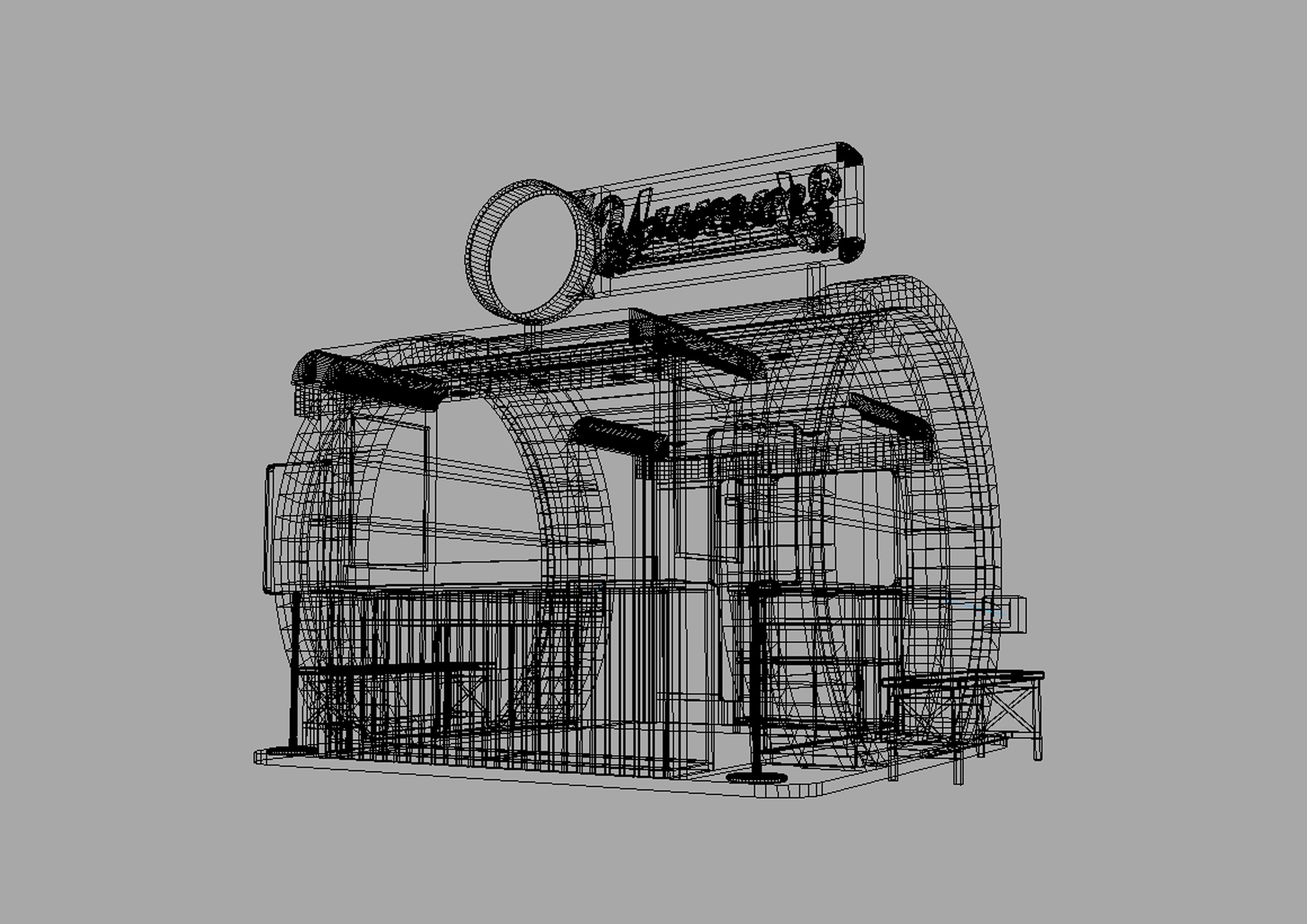 FOOD VENDOR KIOSK TC 3D model_2