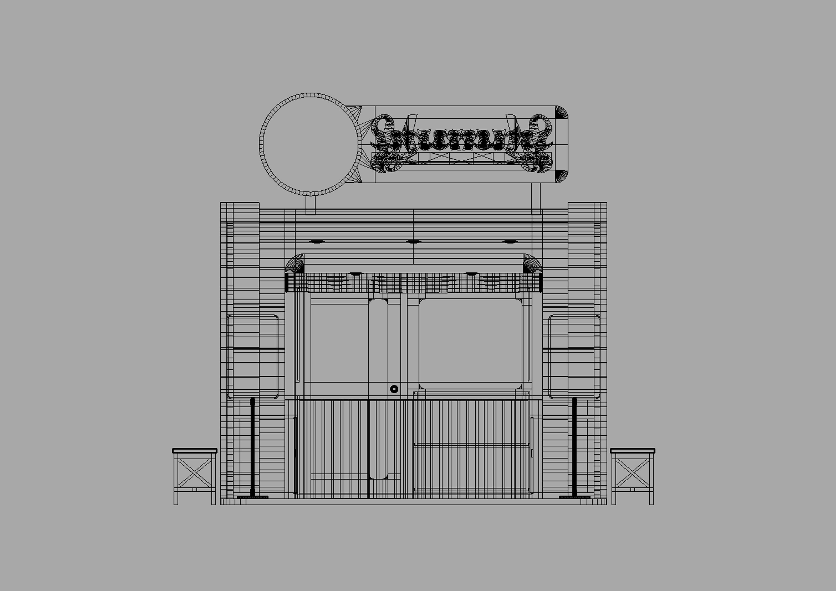 FOOD VENDOR KIOSK TC 3D model_15